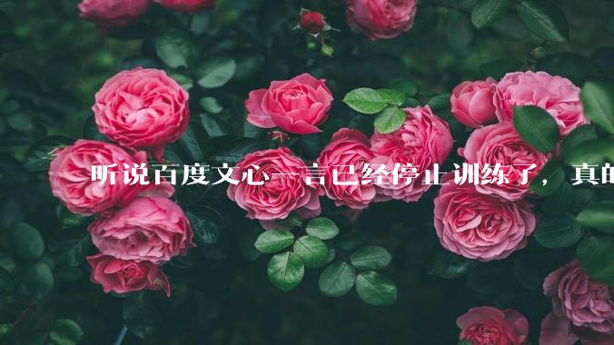 听说百度文心一言已经停止训练了，真的***的？百度这是准备放弃ai了吗？