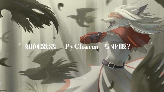 如何激活  PyCharm 专业版？