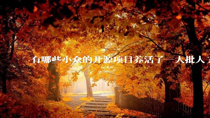 有哪些小众的开源项目养活了一大批人?